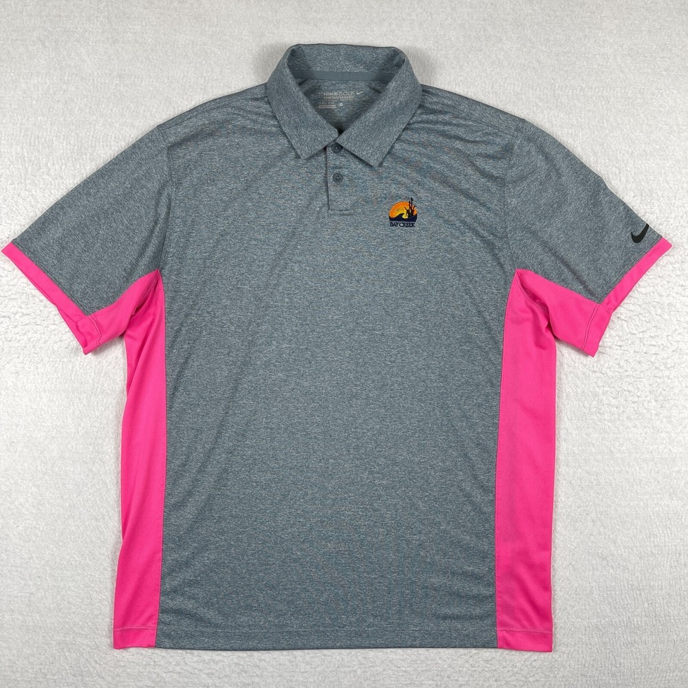 Nike Polo Shirt Mens Large Bay Creek Virginia Golf Vacation Travel Performance